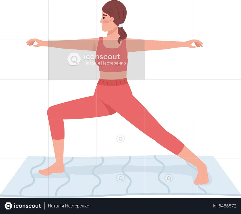 Femme faisant du yoga  Illustration