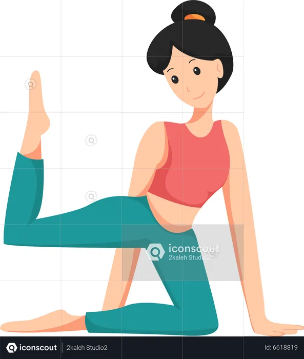 Femme faisant du yoga  Illustration