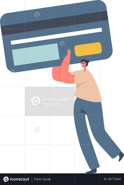 Femme effectuant un paiement par carte  Illustration