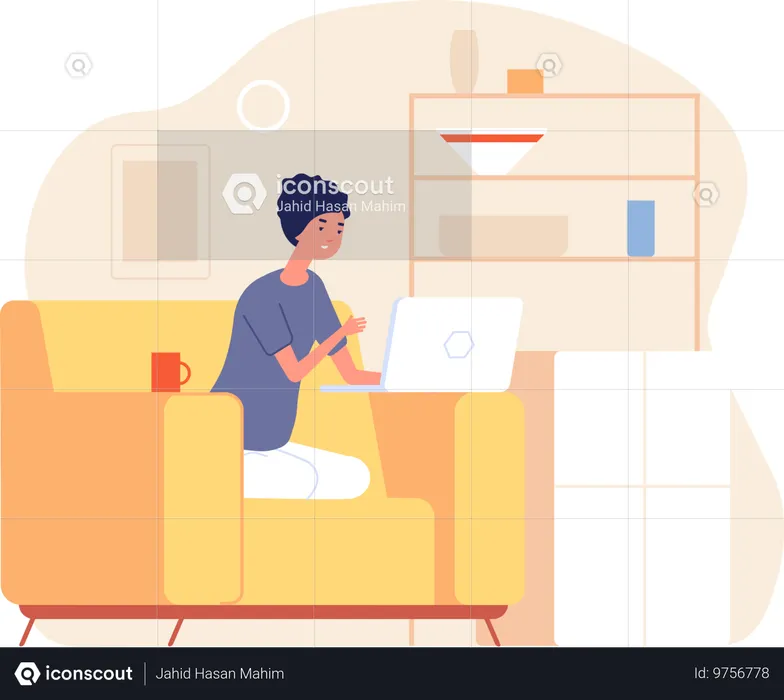 Travailleuse indépendante  Illustration