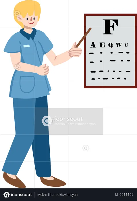 Ophtalmologiste féminine  Illustration