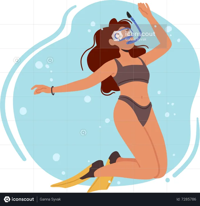 Femme en bikini  Illustration