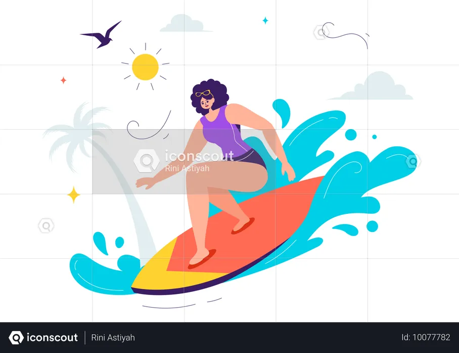 Surfeuse  Illustration