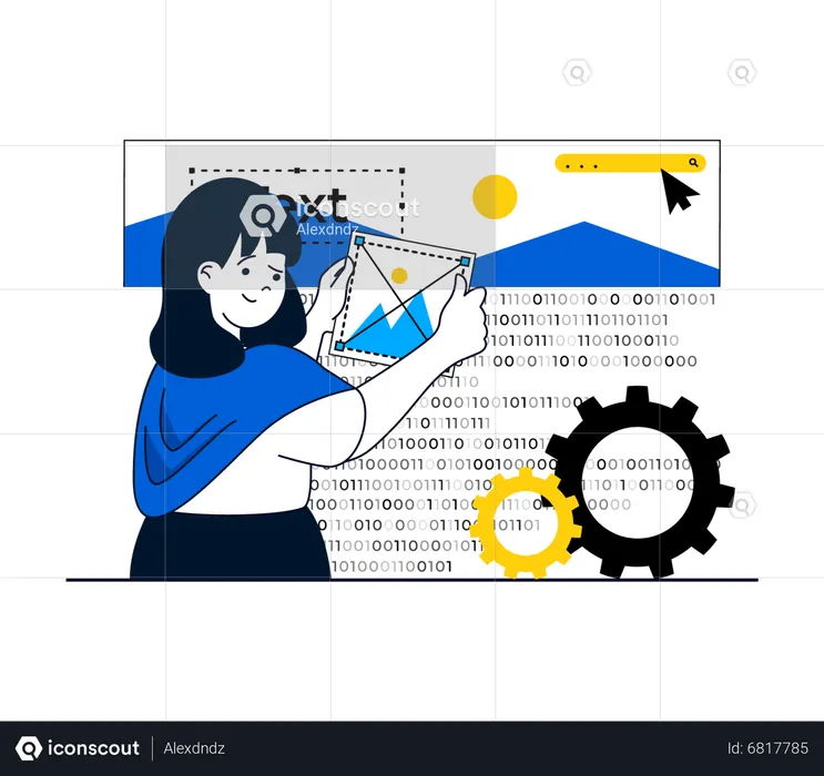 Femme web designer  Illustration
