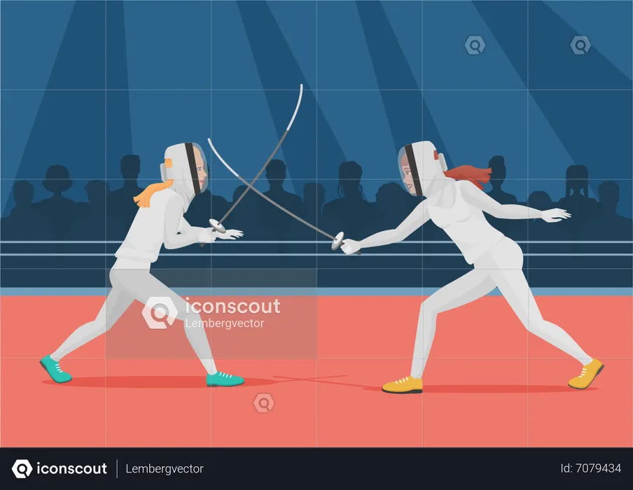 Fencing competition  Illustration