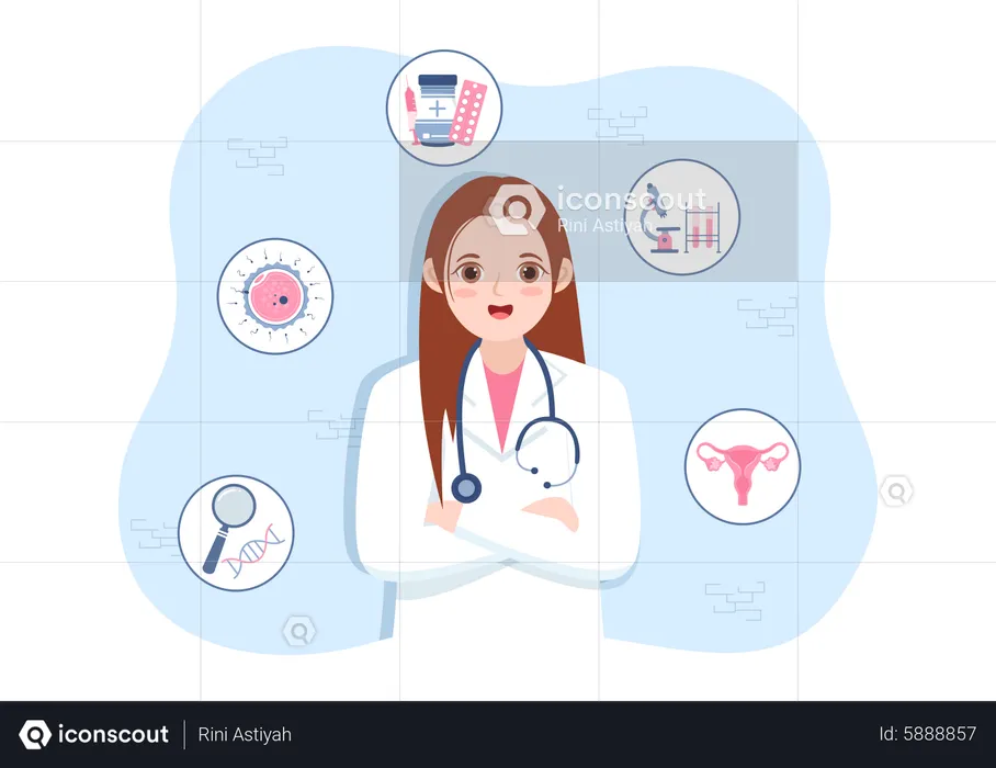 Fertility Clinic doctor  Illustration