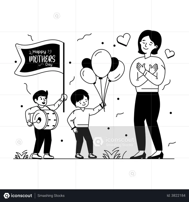 Festa do dia das mães  Ilustração