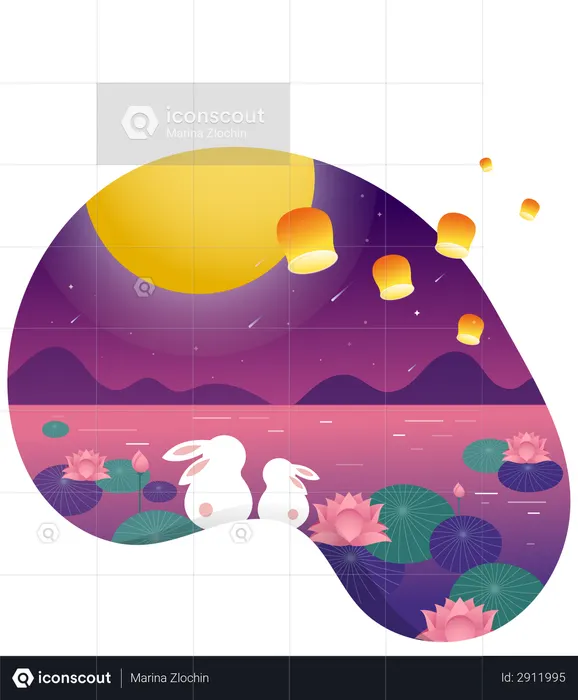 Festival das Lanternas  Ilustração