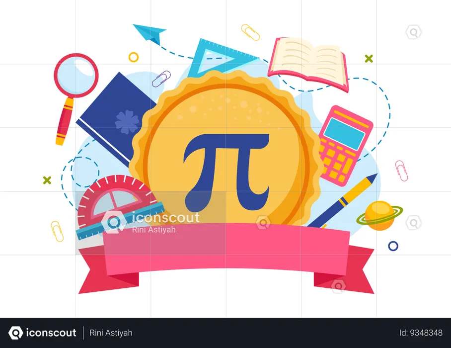 Festividades do dia do pi  Ilustração