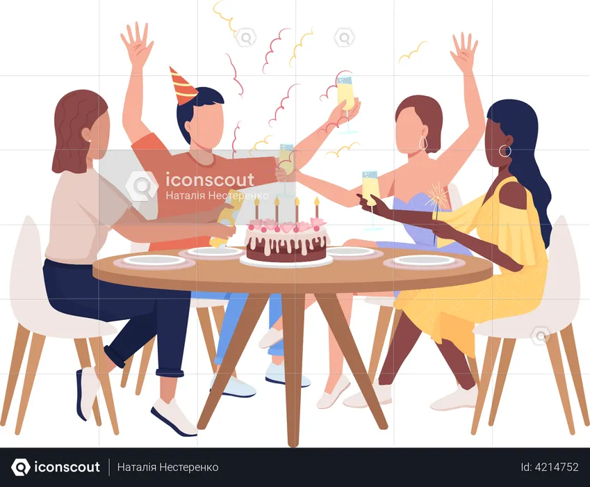 Fête d'anniversaire  Illustration