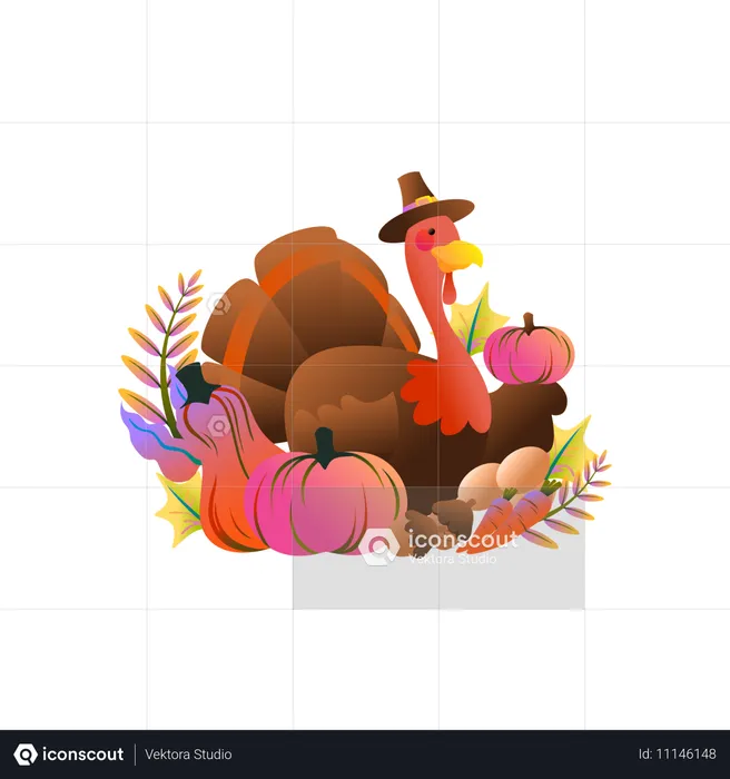 Fête de Thanksgiving  Illustration