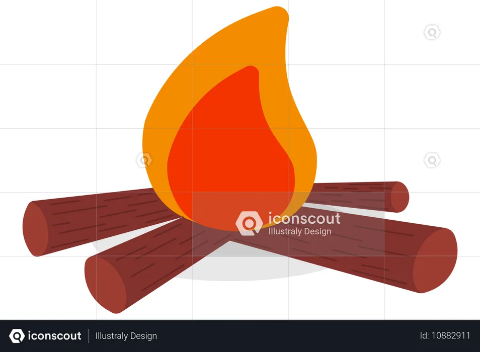 Feu de camp  Illustration