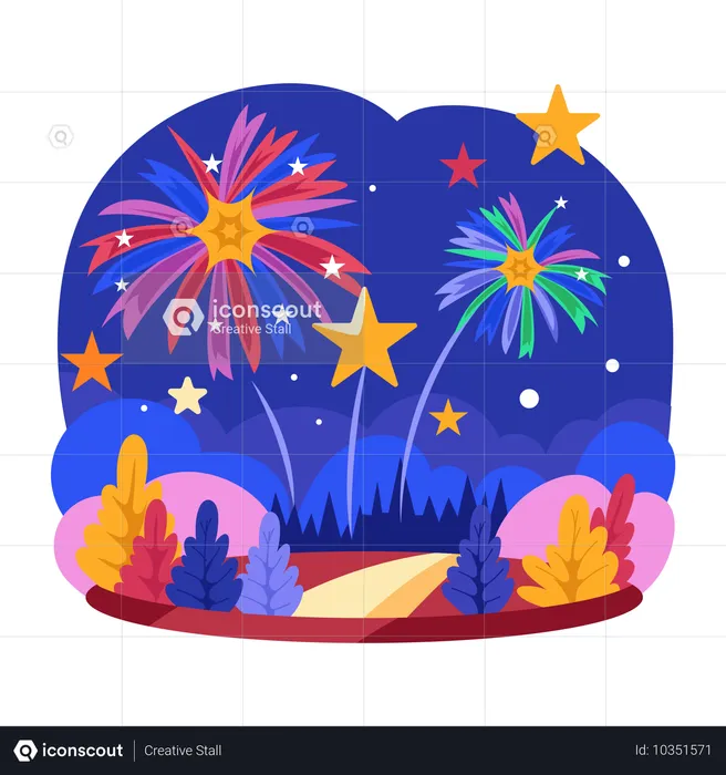 Feux d'artifice  Illustration