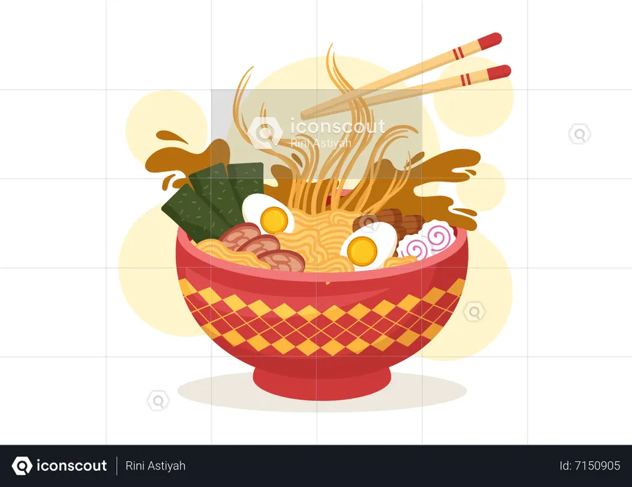 Fideos ramen  Ilustración