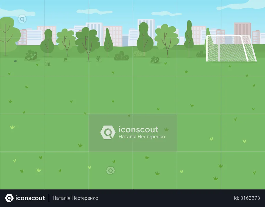 Field for soccer game  Illustration