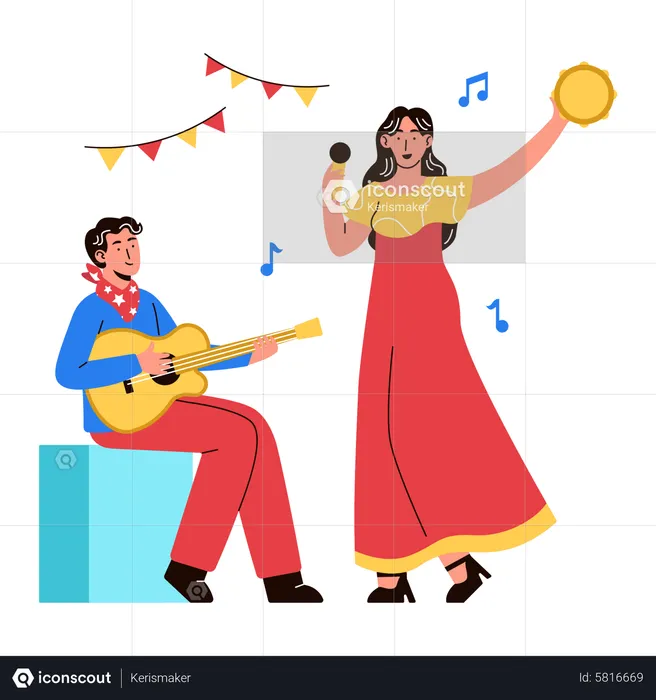 Fiesta musical  Ilustración