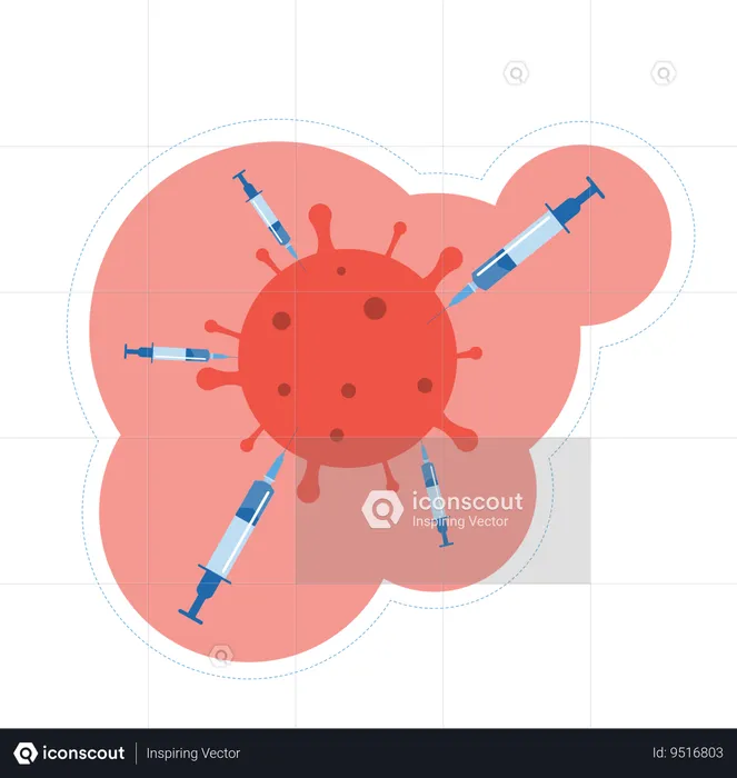 Fight against corona disease  Illustration