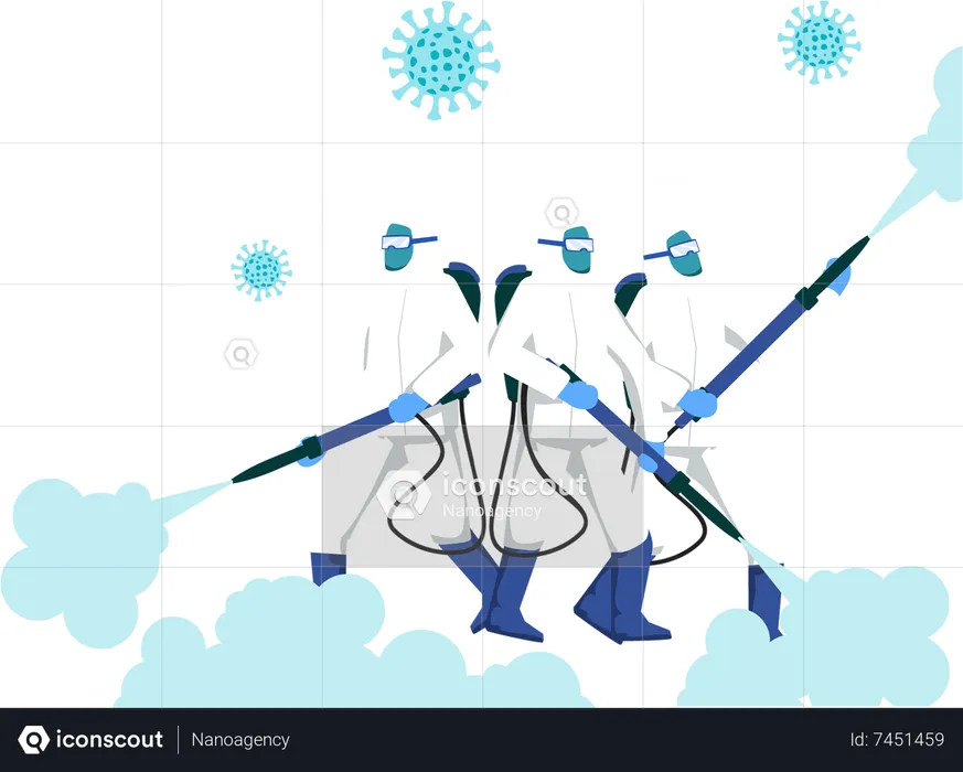 Fight The Virus Coronavirus  Illustration