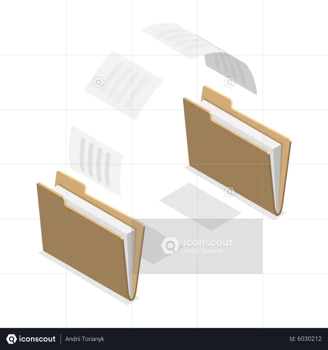 File sharing between folders  Illustration