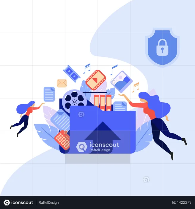 File sharing center service  Illustration