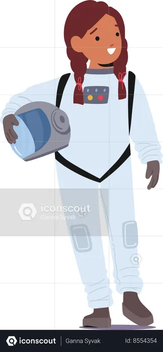 Fille astronaute  Illustration