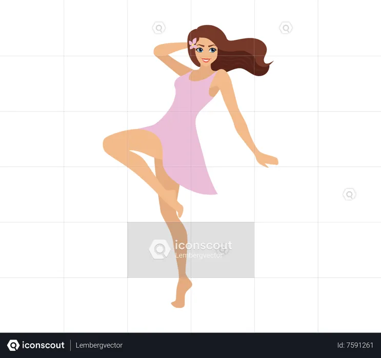 Fille qui danse  Illustration