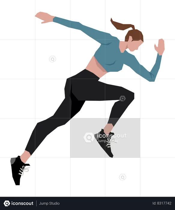 Fille faisant courir  Illustration