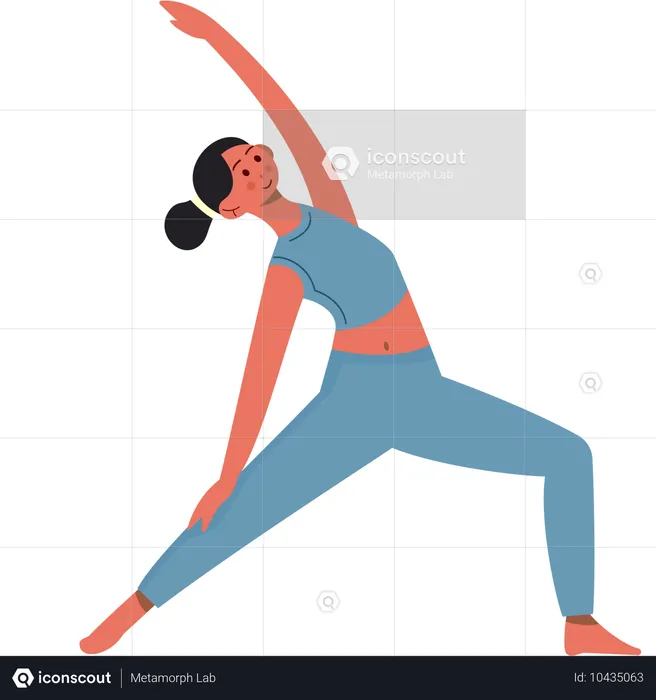 Fille faisant du Pilates  Illustration