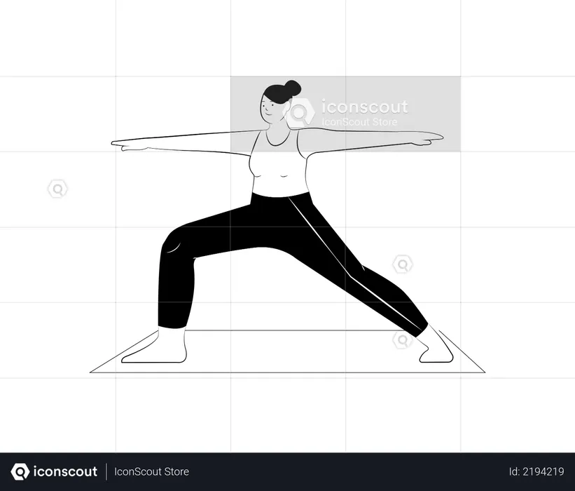 Fille faisant du yoga  Illustration