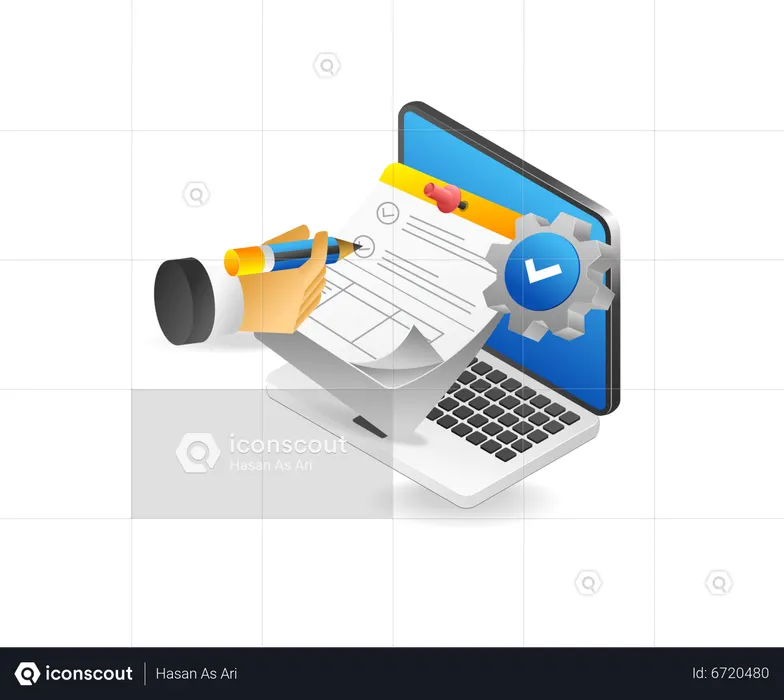 Filling Form Illustration - Free Download Design & Development ...