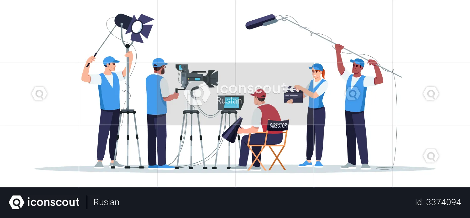 Filming crew  Illustration