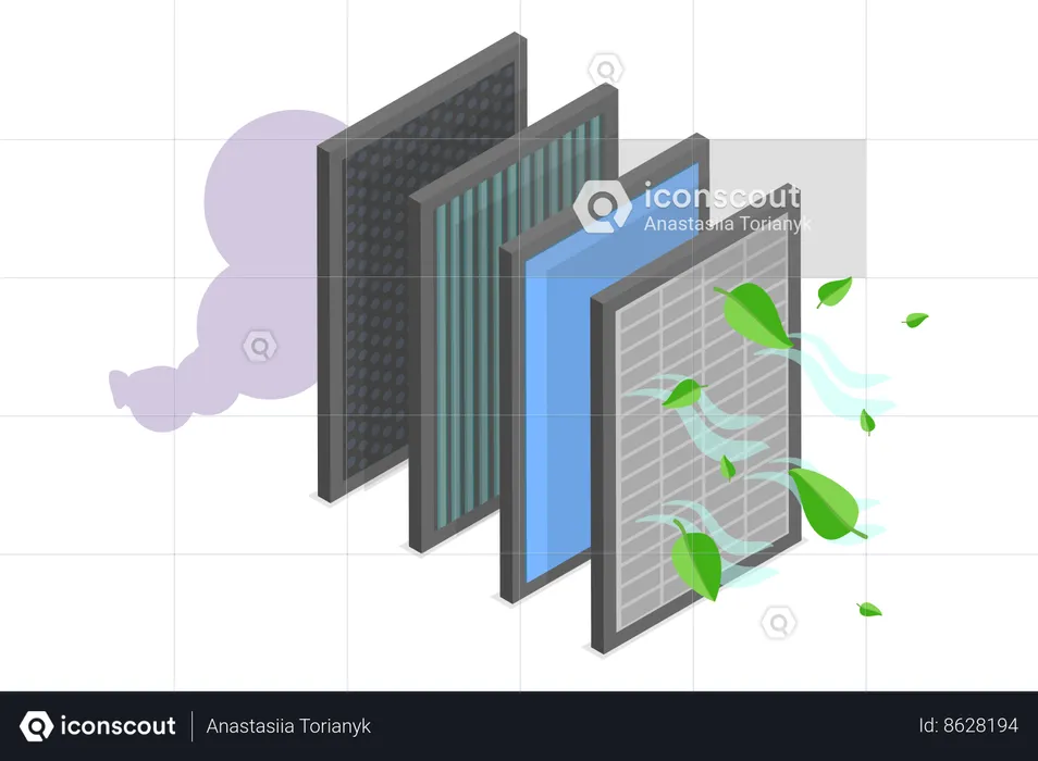 Filtragem de ar  Ilustração