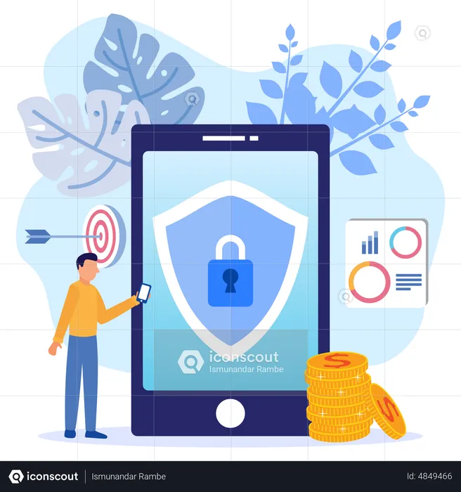 Finance application security  Illustration