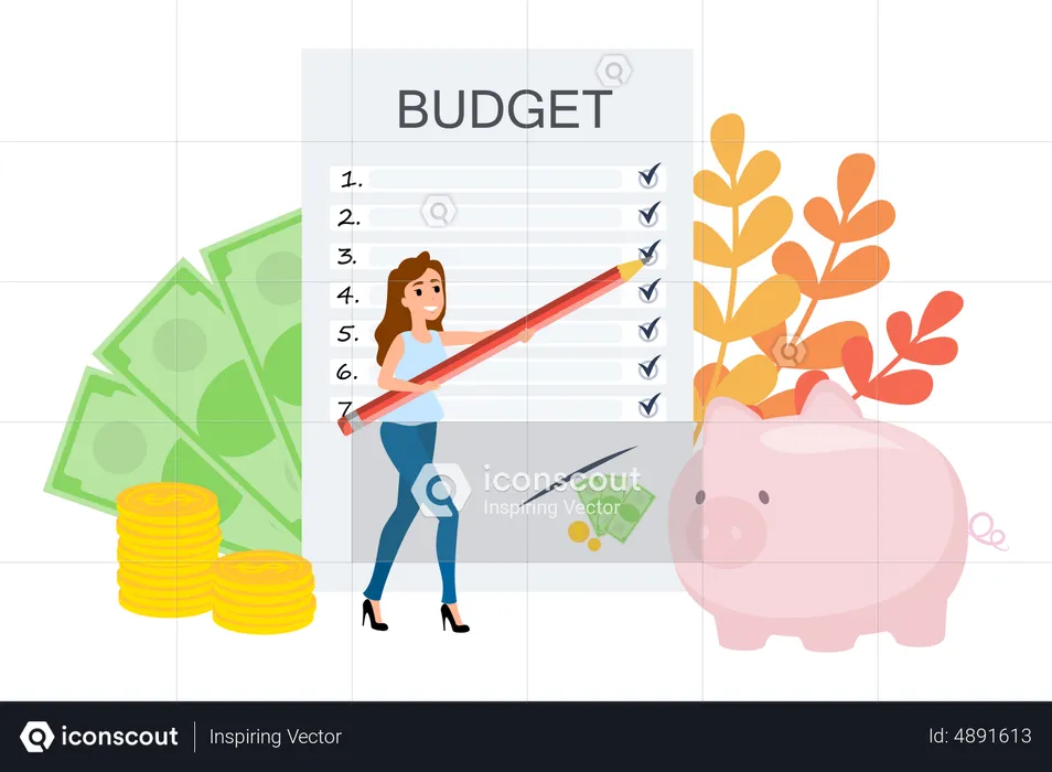 Finance Budget Planning  Illustration