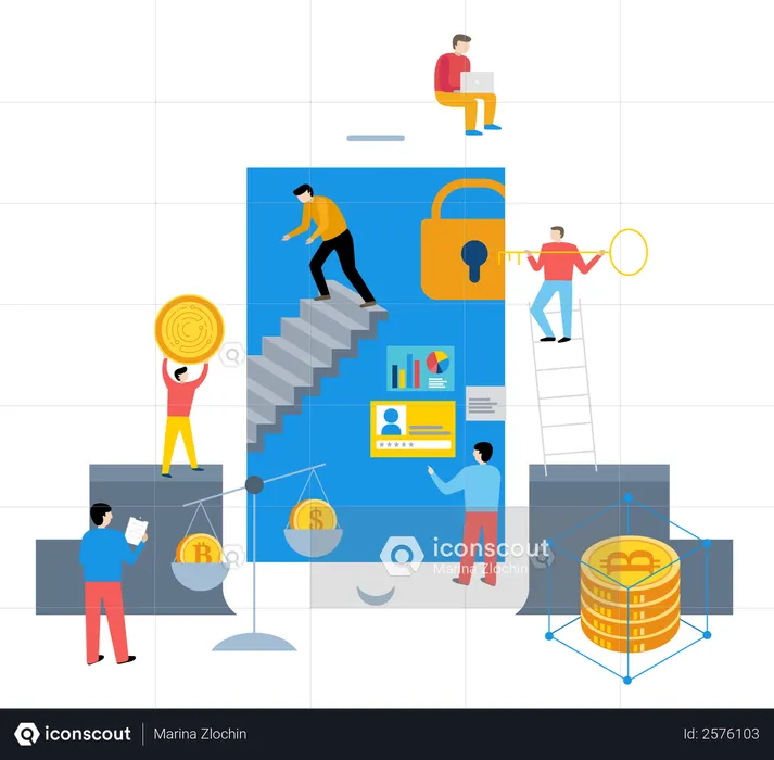 Finance digitization concept  Illustration