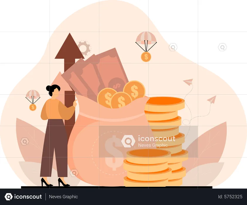 Finance Flat Illustration  Illustration