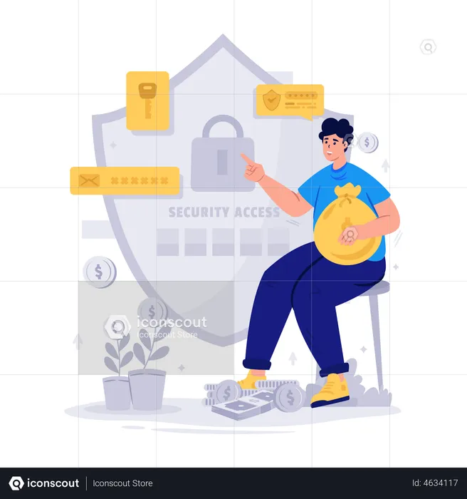 Finance security  Illustration