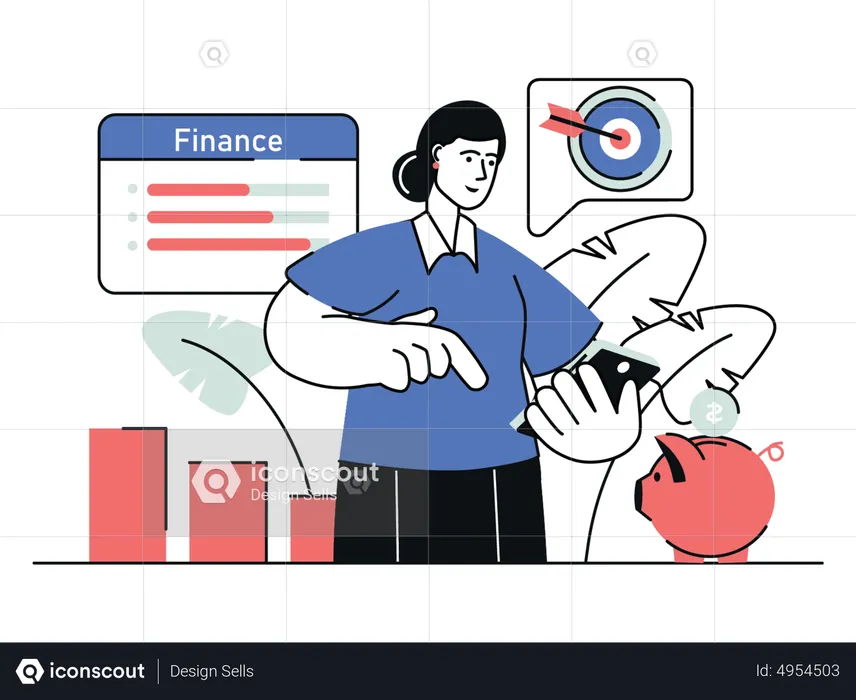 Finance target  Illustration