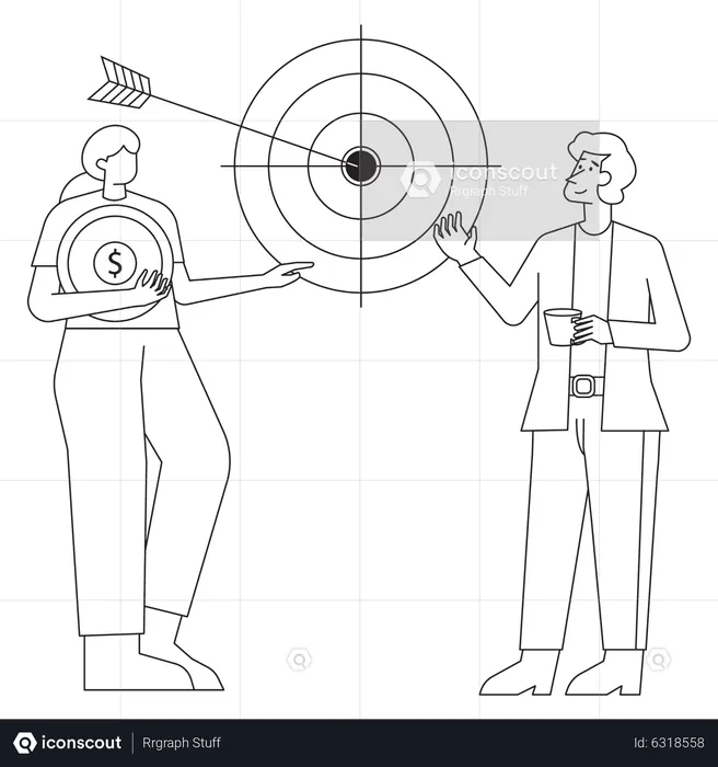 Finance target  Illustration