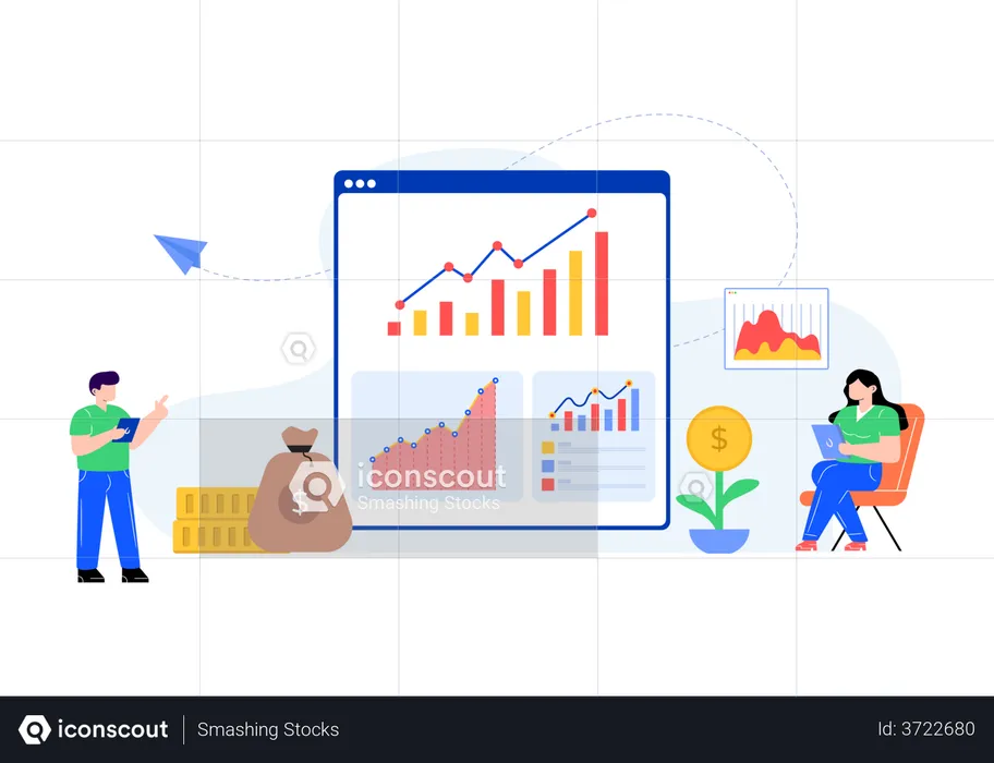 Financial analytics  Illustration