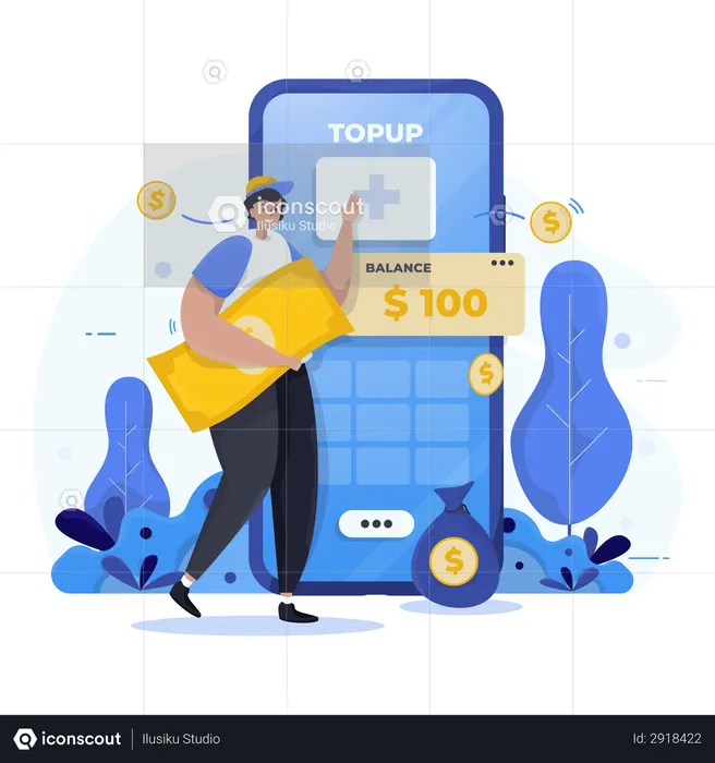 Financial App  Illustration