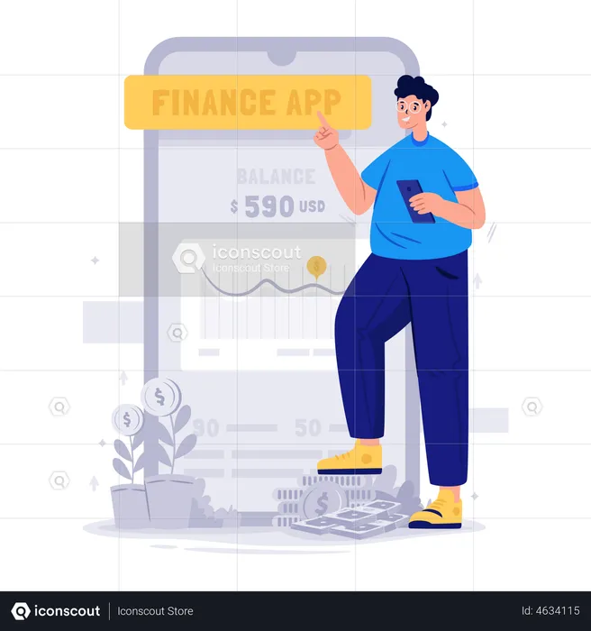 Financial app  Illustration