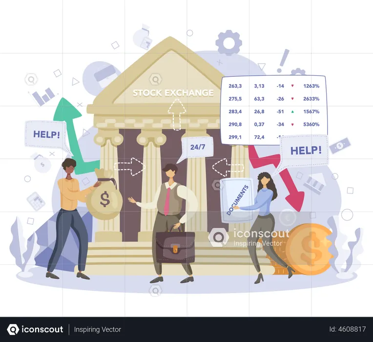 Financial broker  Illustration