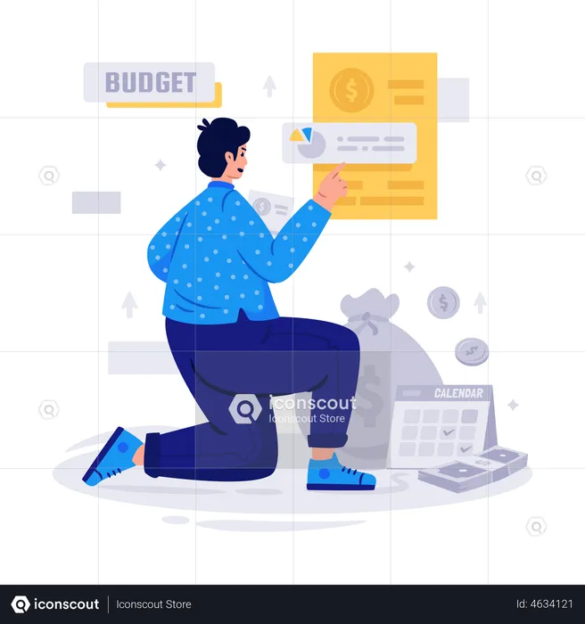 Financial budget planning  Illustration