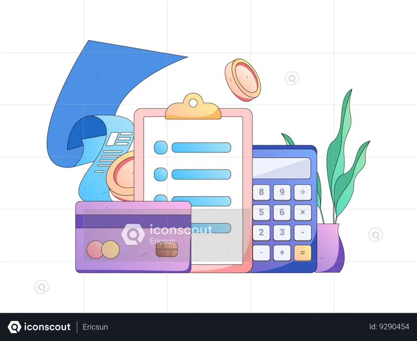 Financial calculation and payment  Illustration