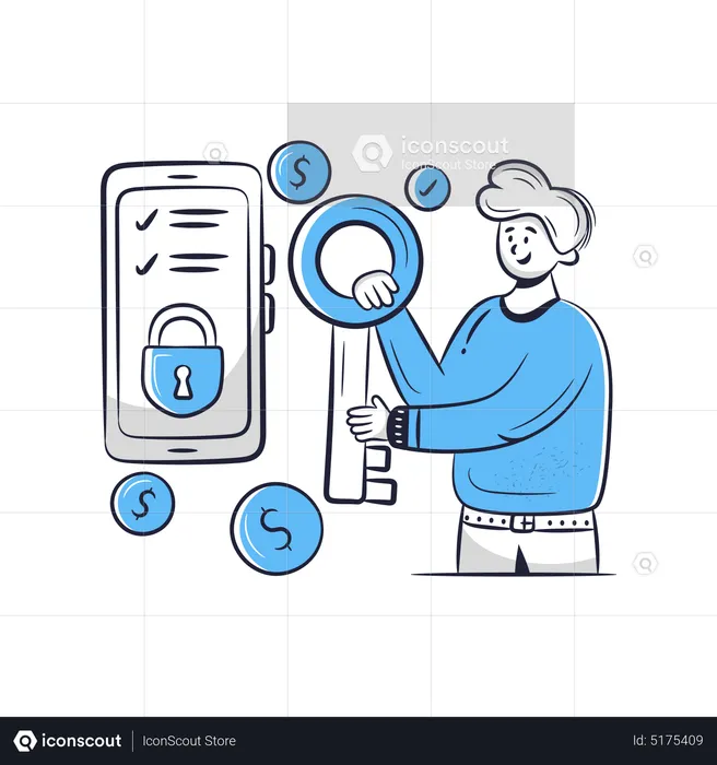 Financial Data Protection  Illustration