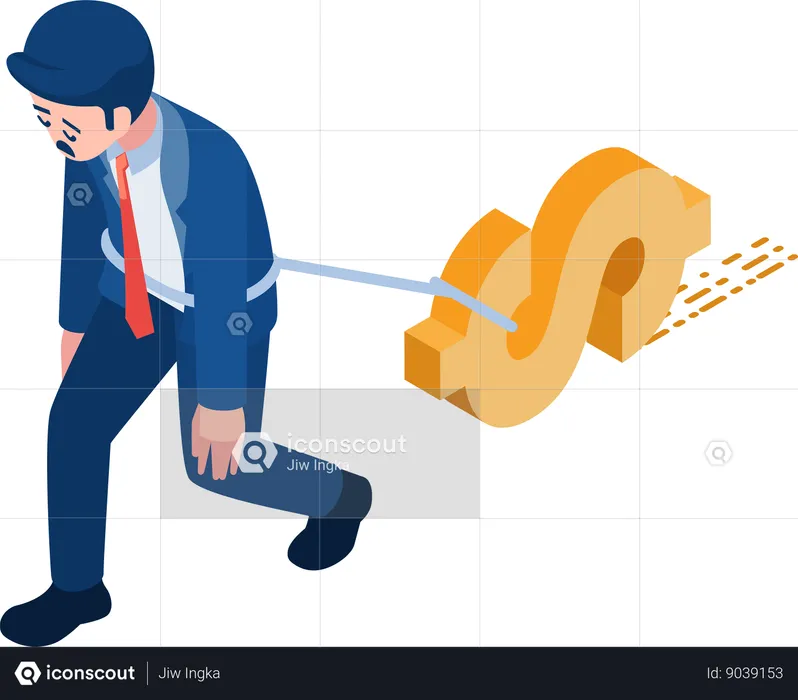 Financial Debt And Burden  Illustration