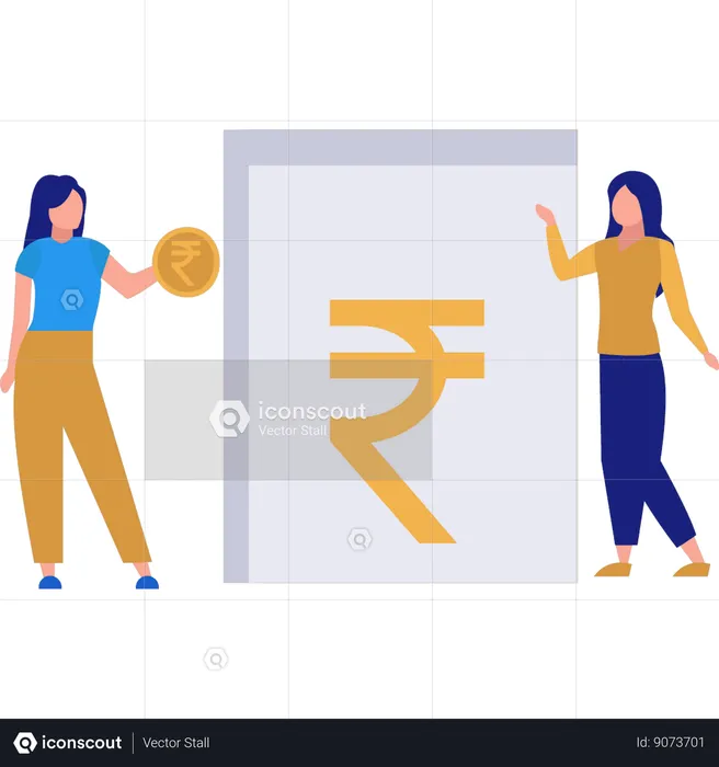 Financial discussion is going on  Illustration