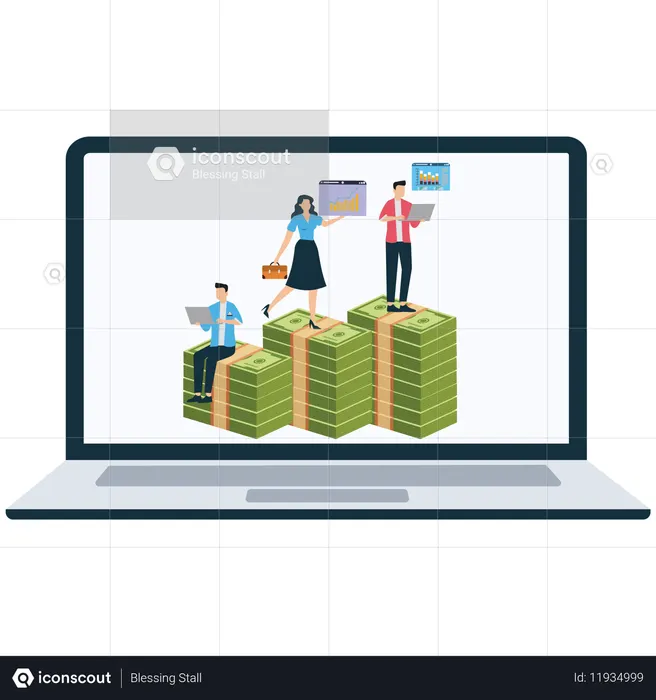 Financial Growth through Online Learning  Illustration