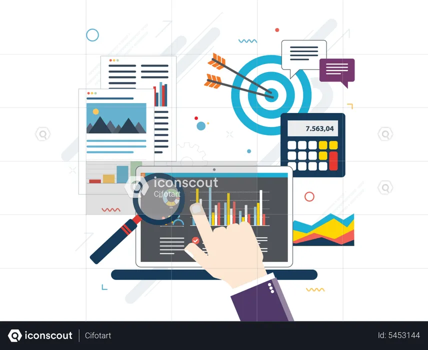 Financial investment analysis  Illustration
